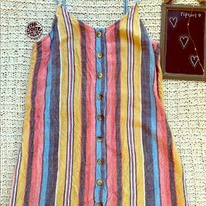 Ripcurl Multi Color Button-Up Mini Dress